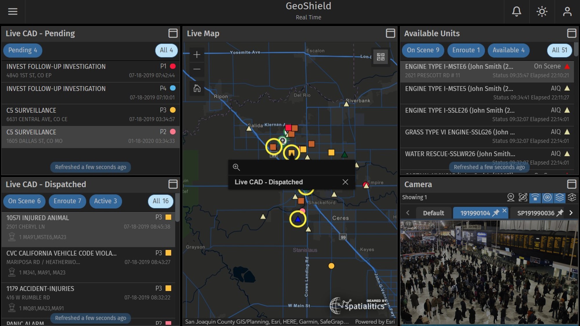real time crime center, crime analytics,  Re-Designed Dashboard for Immersive Experience & Quick Access